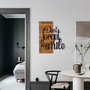 Wallity Dont Forget To Smile Escultura de pared en Negro y Nogal